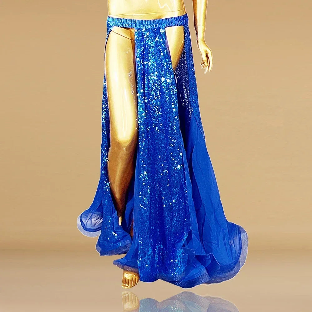 Belly Dance Skirt | Sequin Slit Panels