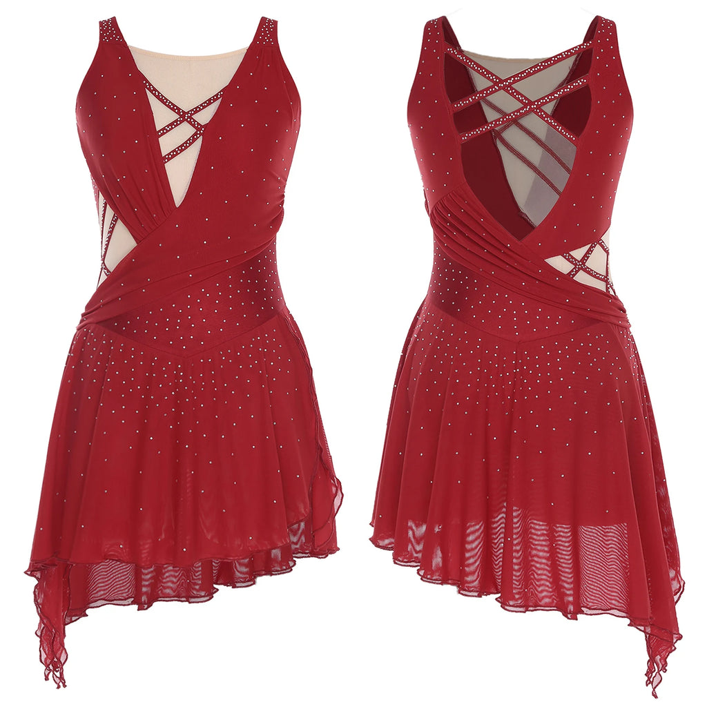 Lyrical Dance Dress | Rhinestones & Lace-Up