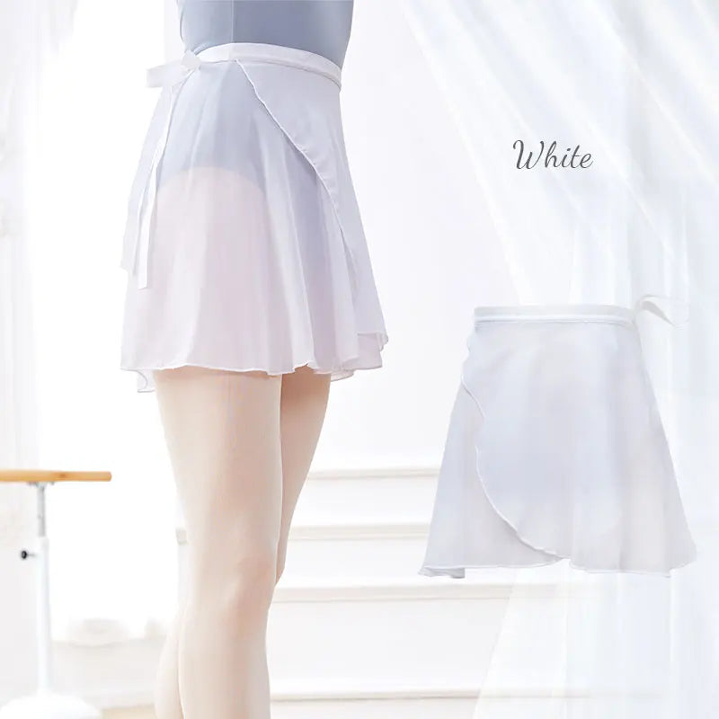 Chiffon Tie-Up Ballet Wrap Skirt | 18 Colors | S–XL