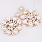 Pearl & Rhinestone Drop Earrings | 7 Colors