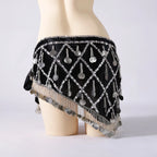 Velvet Tribal Hip Scarf | Coins & Fringe | Belly Dance