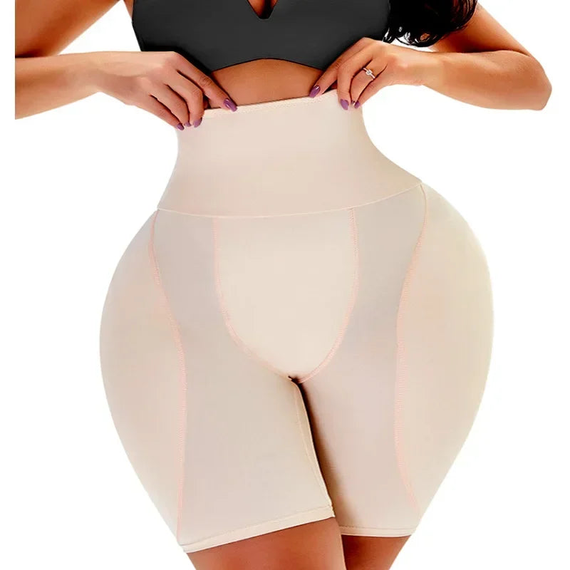 High-Waist Padded Hip Enhancer | Mesh Butt Lifter Shorts