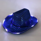 LED Sequin Glow Cowboy Hat | 9 Colors