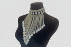 Rhinestone Tassel Necklace - AB Crystal Water Drop Statement Choker