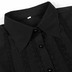 Gothic Vampire Shirt | Long Sleeve | Neck Tie | S-3XL
