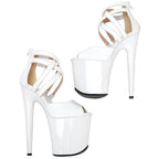 Patent Leather Platform Sandals - 20cm Pole Dance Heels