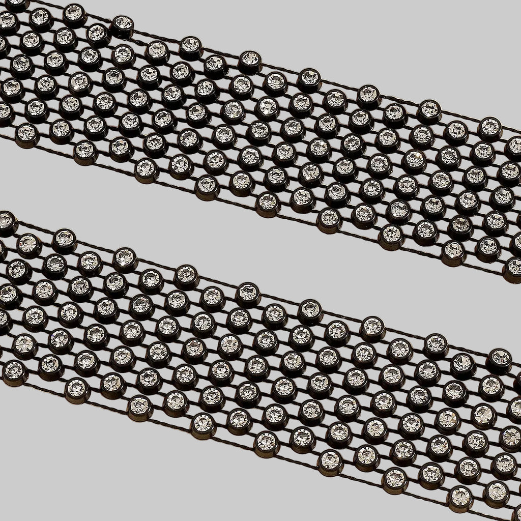 Rhinestone Fishnet Scarf - Sparkly Mesh Shawl Accessory