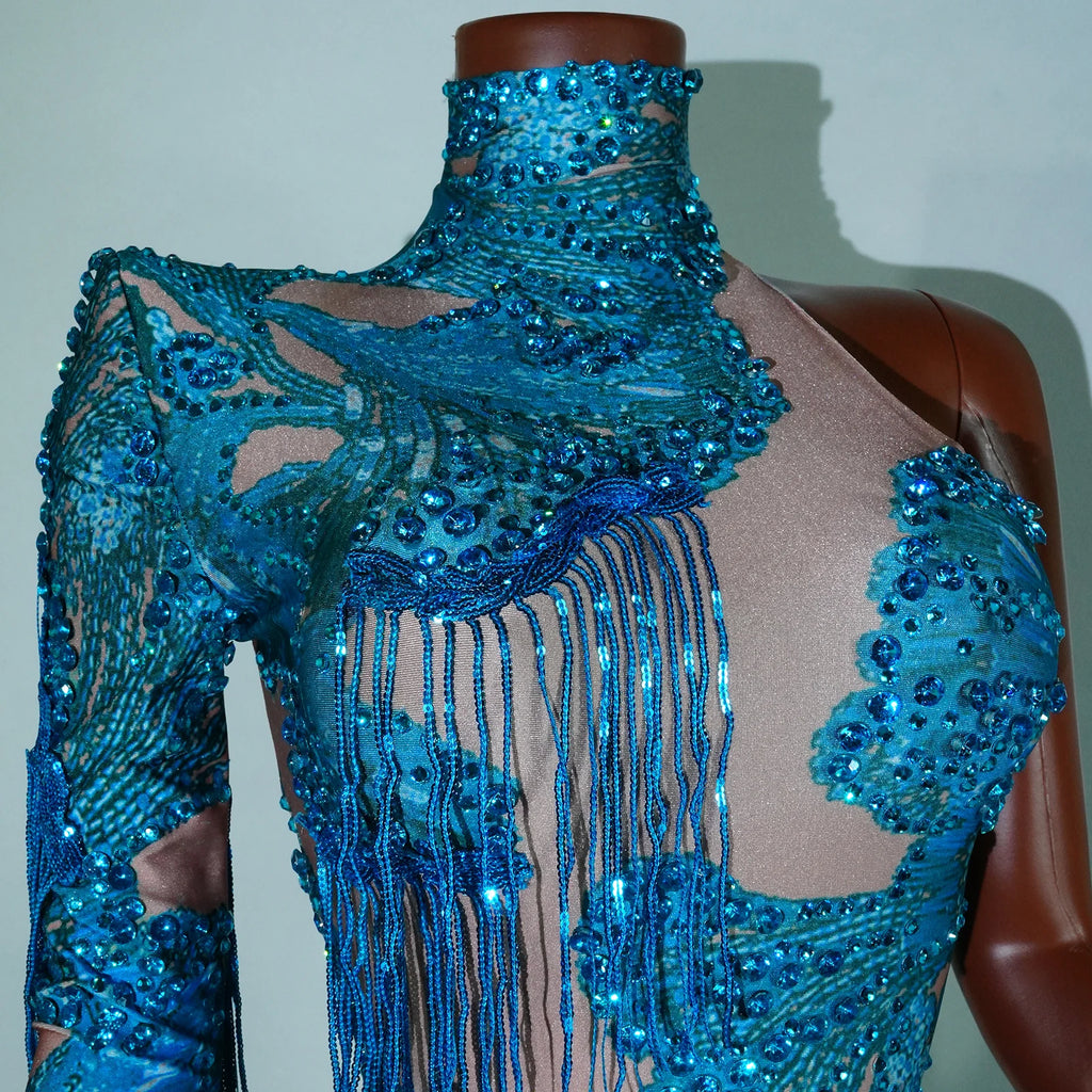 Luxe Rhythm Fringe & Rhinestone Performance Set — Multi‑Color Variants (One Size Fits S–XL)