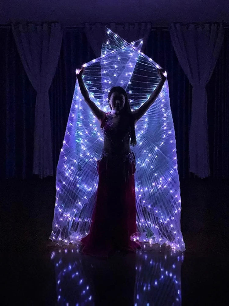 LED Belly Dance Wings | Light-Up Performance Wings | 300 LEDs