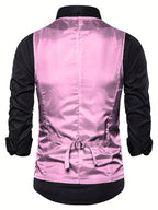 Men's Sequin Waistcoat | V-Neck