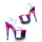 Clear Platform Pole Dance Sandals – 7-Inch High Heel Exotic Stage Shoes