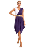 Color Block Dance Dress | Asymmetric Hem | Built-In Briefs