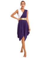 Color Block Dance Dress | Asymmetric Hem | Built-In Briefs