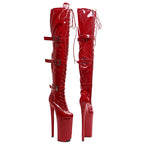 10-Inch Patent Thigh-High Boots