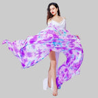Tie Dye Silk Belly Dance Veil - Performance Scarf 250cm x 114cm