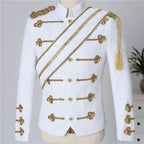 Men's Stage Jacket | Military-Inspired Gold Trim