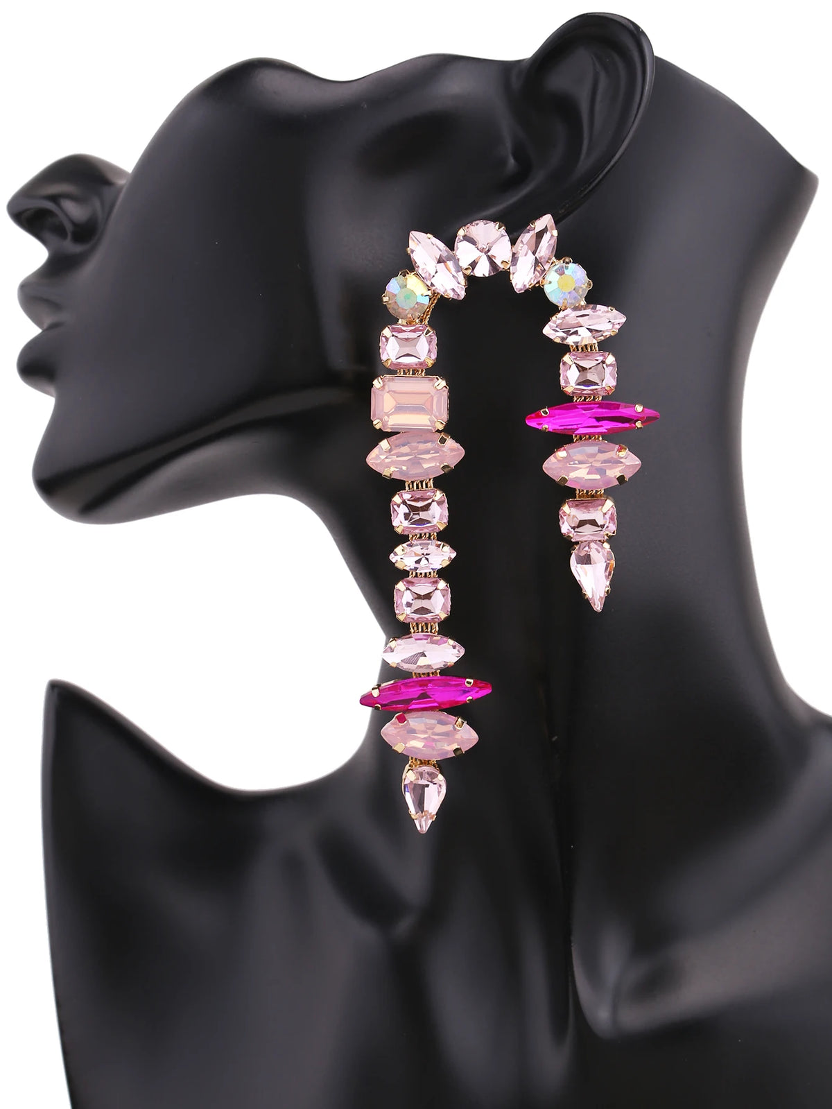 Rhinestone Drop Earrings | Tassel Sparkle
