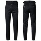 Steampunk Jacquard Slim Trousers | Gothic | Men