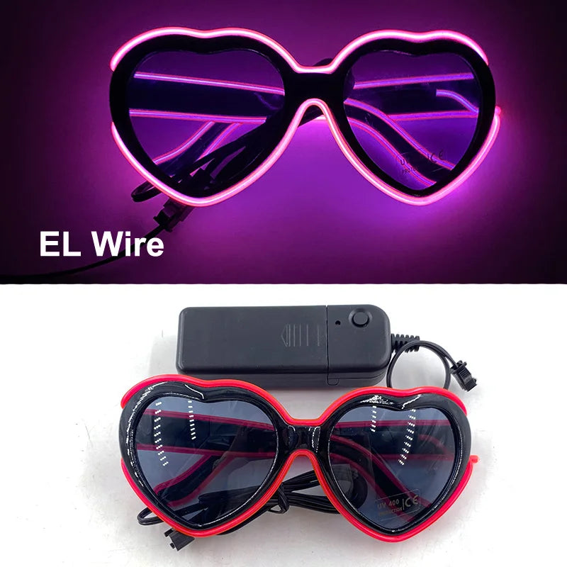 EL Wire Glow Glasses | LED Neon Goggles | 22 Colors