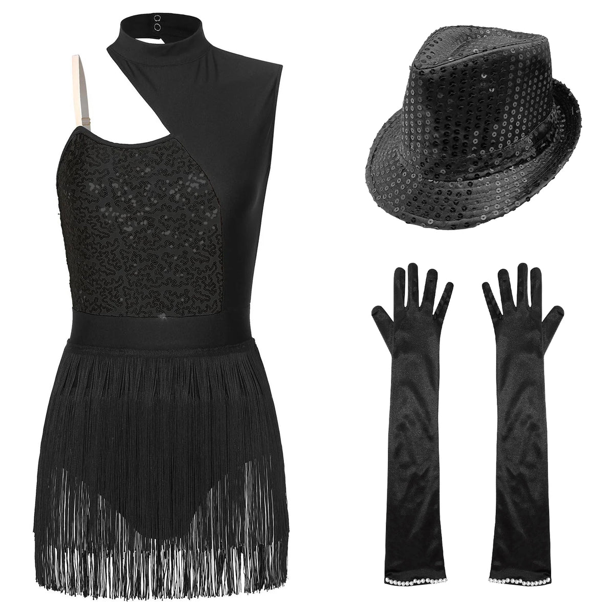 Cabaret Costume Set | Sequin Fringe