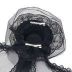 Gothic Mini Top Hat | Lace Veil & Rose | 4 Styles