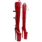 10-Inch Patent Thigh-High Boots