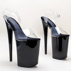 9-Inch Clear Platform Sandals - Peep Toe Exotic Dance Heels