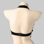 Tribal Belly Dance Bra - Vintage Gypsy Style with Beads, Mirrors & Coin Drapes
