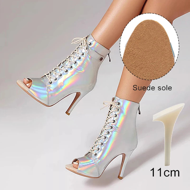 Dance Ankle Boots | Smooth Lace-Up | 7–11 cm
