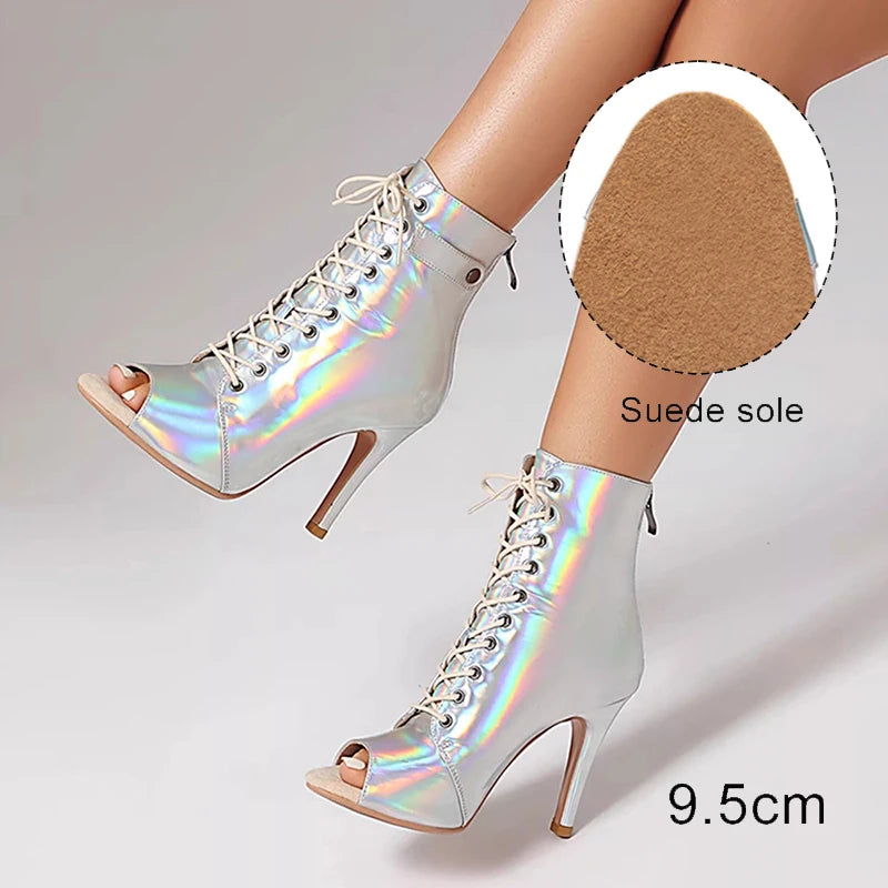 Dance Ankle Boots | Smooth Lace-Up | 7–11 cm