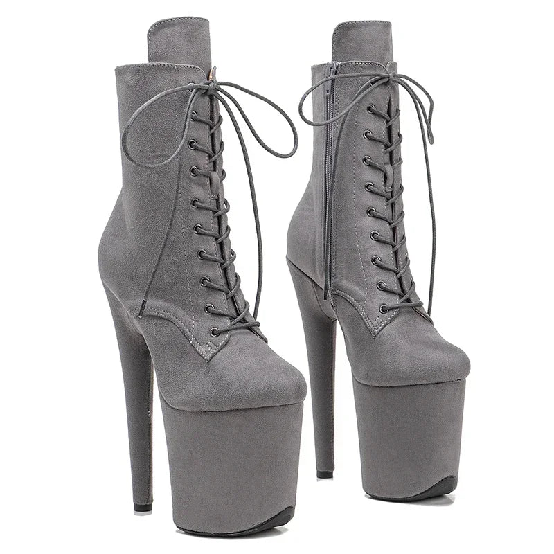 Extreme 20cm Ankle Boots - 8" Platform Pole Dance Heels