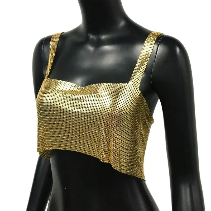 Rhinestone Diamond Corset Crop Top