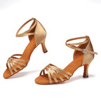 Latin Dance Shoes | Satin | 5.5–7.5 cm