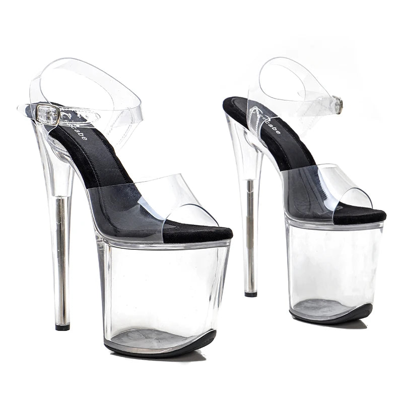 8-Inch Clear Platform Heels - Pole Dance Shoes