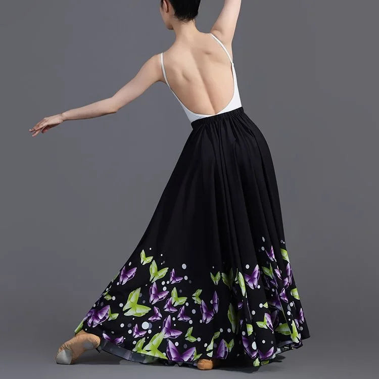 Floral Print Flamenco Skirt | 180–720° Swing | 7 Lengths