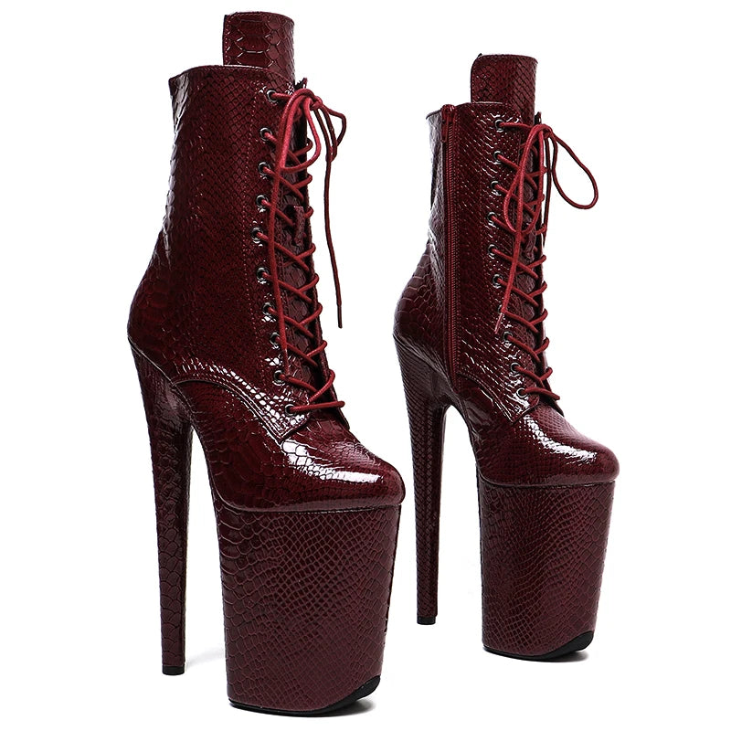 9-Inch Snakeskin Ankle Boots