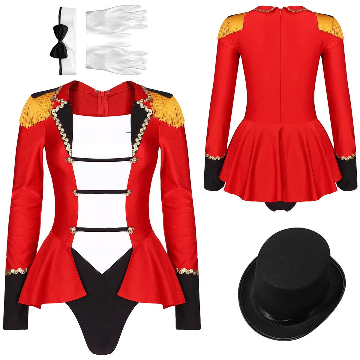 Ringmaster Bodysuit | Tailcoat & Gold Trim