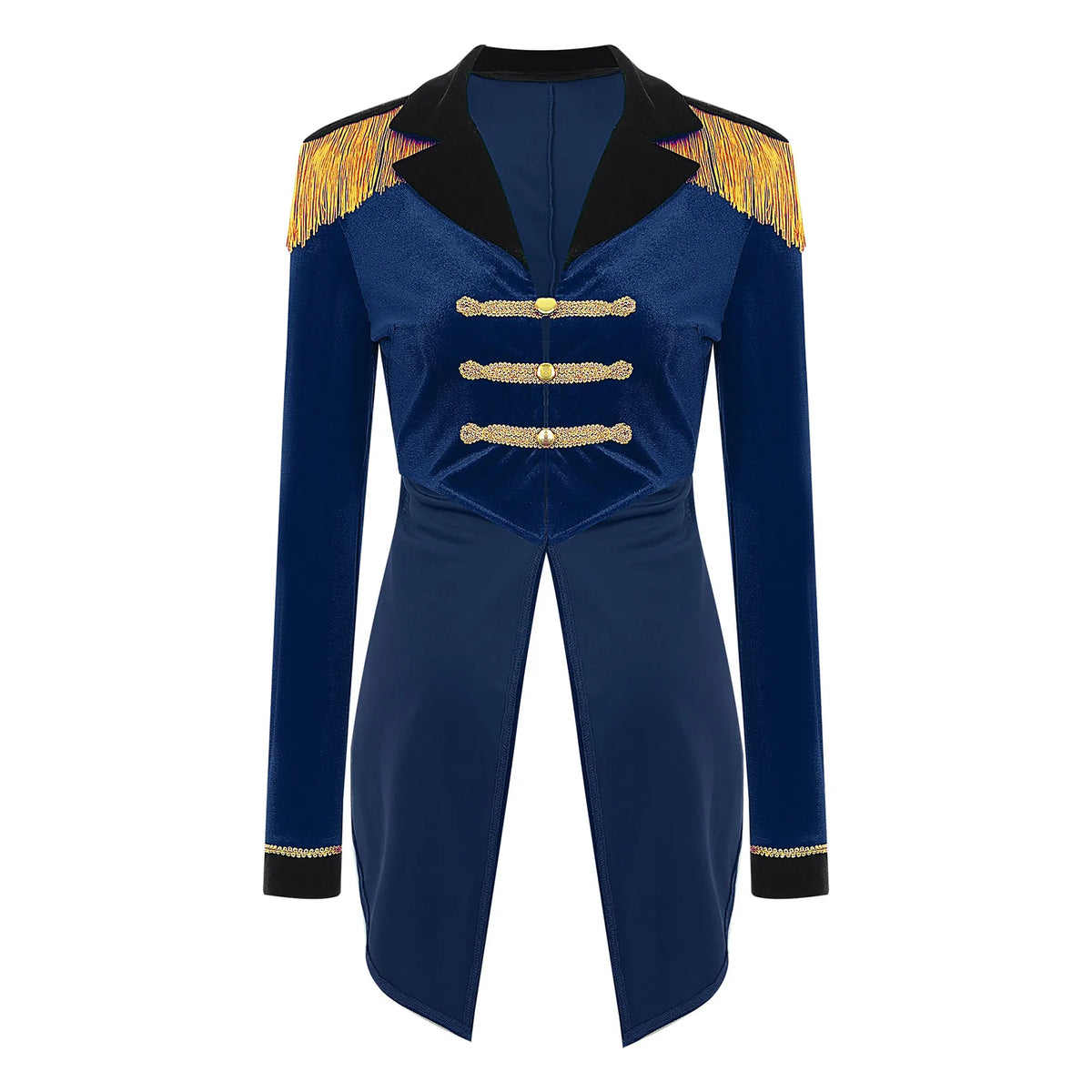 Sequin Ringmaster Tailcoat | Gold Trim | Circus Jacket