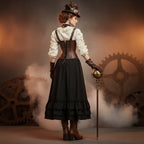 Victorian Ruffle Skirt | Steampunk Gothic | S-XXL
