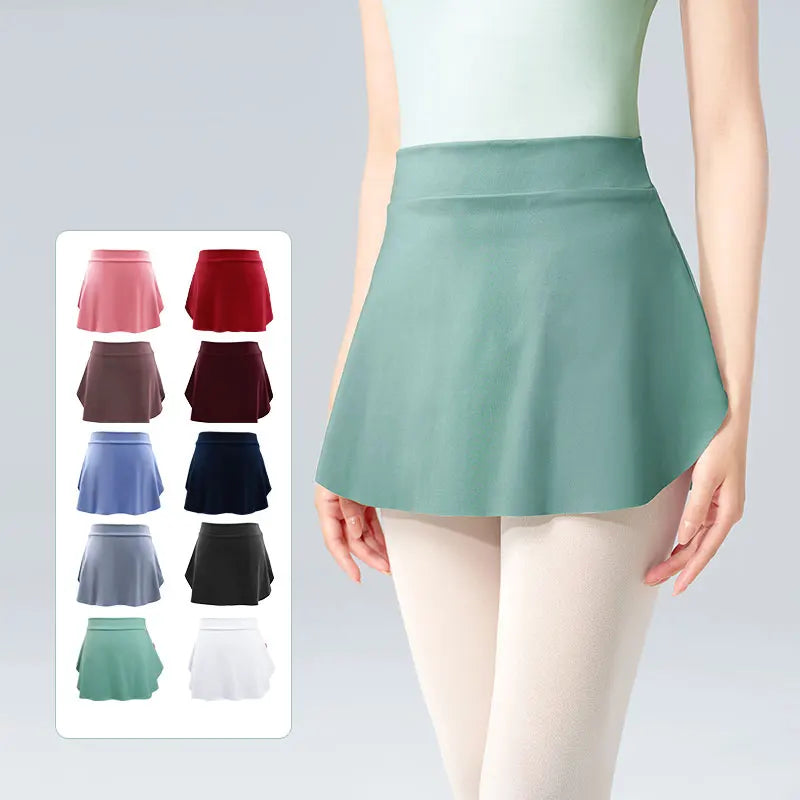 Curved Ballet Wrap Skirt | Side Split | Women | S–XXL