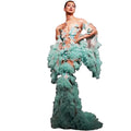 Teal Ruffle Fairy Gown | Stage & Festival