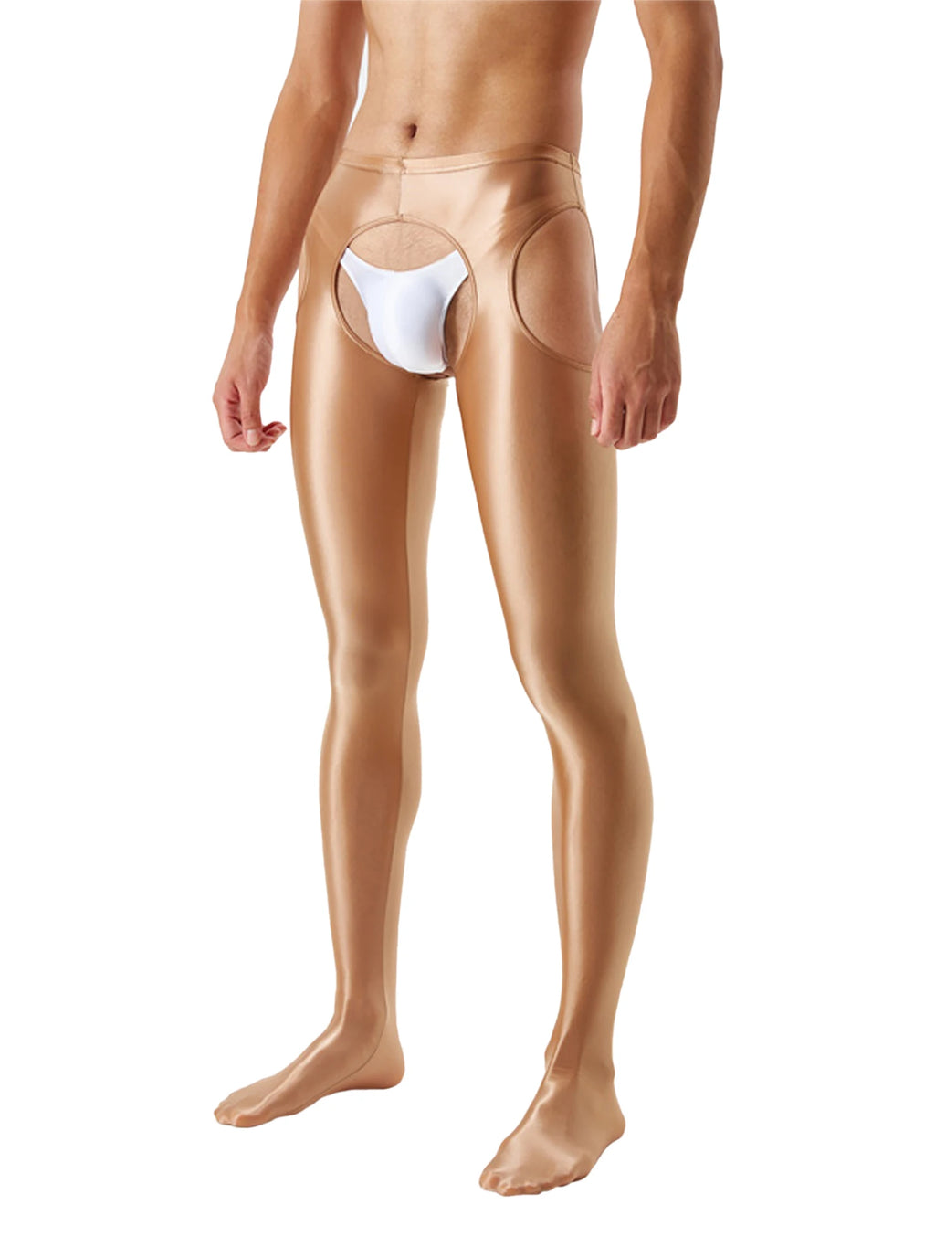 Men's Glossy Dance Tights | Footed | Stretch Fit