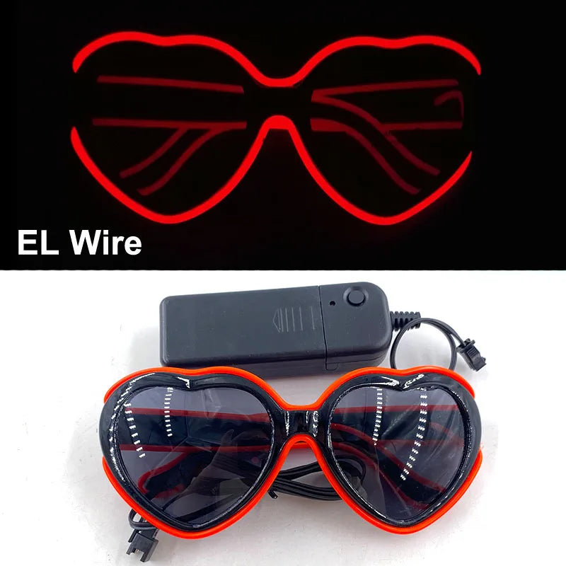 EL Wire Glow Glasses | LED Neon Goggles | 22 Colors