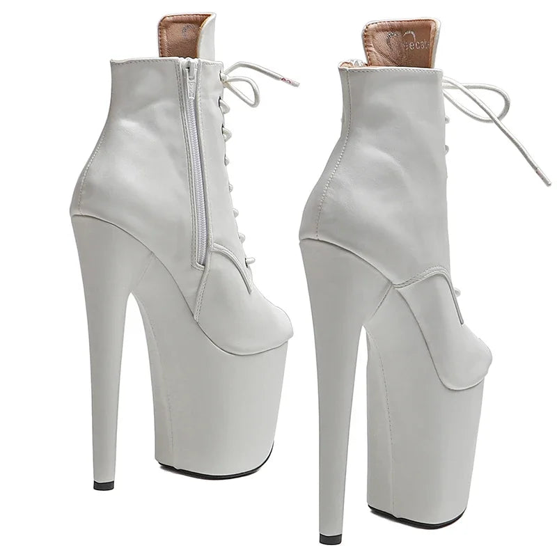8-Inch Matte Platform Ankle Boots