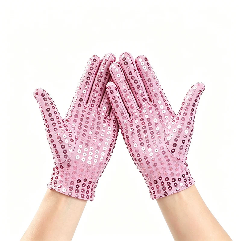 Sequin Dance Gloves | Stage Sparkle