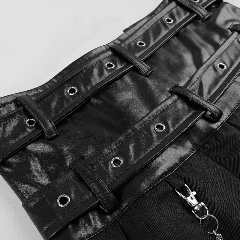 Gothic Skirt | Buckle & Chain Detail
