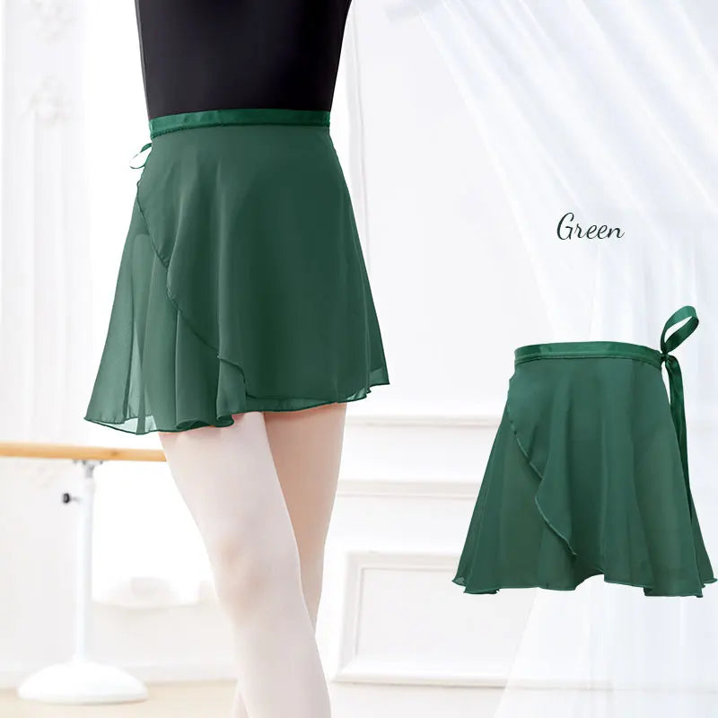 Chiffon Tie-Up Ballet Wrap Skirt | 18 Colors | S–XL
