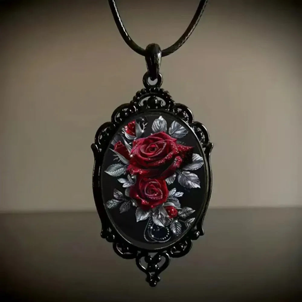 Gothic Glass Cameo Pendant Necklace | Sun Moon Witch | 7 Designs