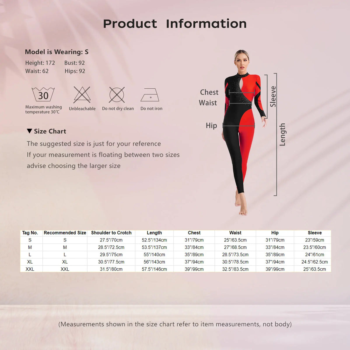 Rhinestone Color-Block Dance Jumpsuit | Long Sleeve | Keyhole Back | Mock Neck