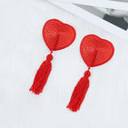 Heart Nipple Pasties | Rhinestone Tassel | One Size